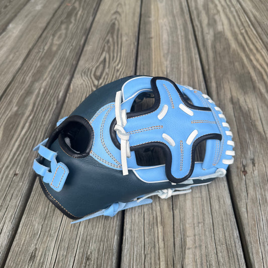 Plus Web, 11.25" Crown Back with Cinch Wrist, Dark Blue/Light Blue/White